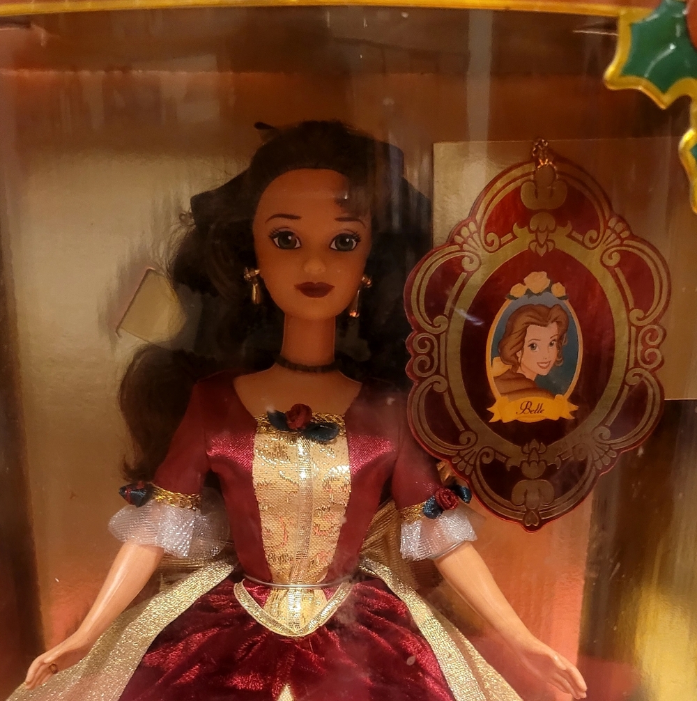 Disney Holiday Princess Belle Doll - Red and Gold - Picture 2 of 6